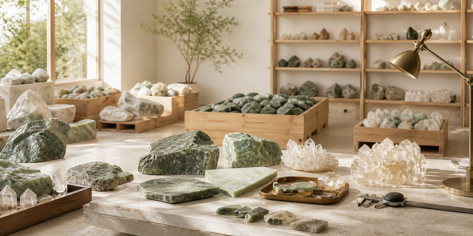 seninio natural jade and crystal
