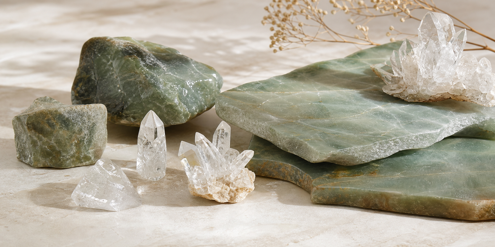 Natural jade and crystal wholesale texture