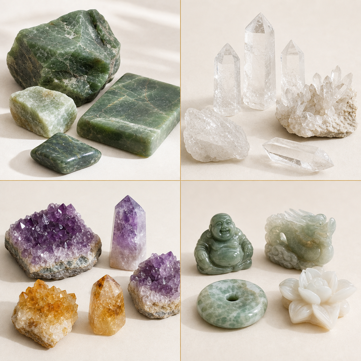 seninio natural jade and crystal