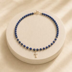 Seninio natural lapis lazuli cross pendant necklace main product photo